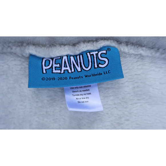 PEANUTS Snoopy Woodstock Plush Throw Blanket 60X70” Flowers Grey Super Soft - Picture 8 of 10